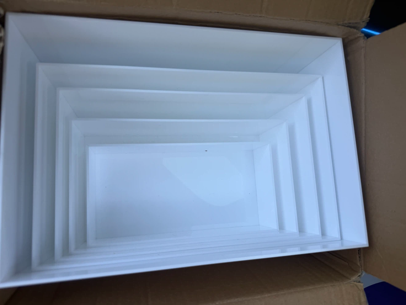 White Acrylic Risers - Set of 5 - photo 3