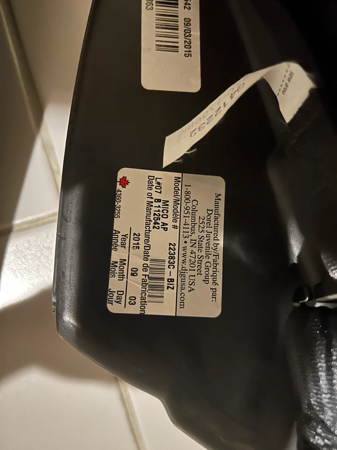 Expired Maxi-Cosi Mico AP Infant Car Seat - photo 4