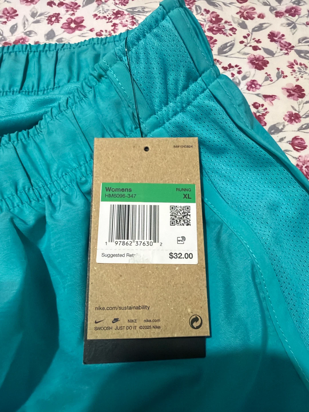 Nike Womens Running Shorts XL Teal - photo 3