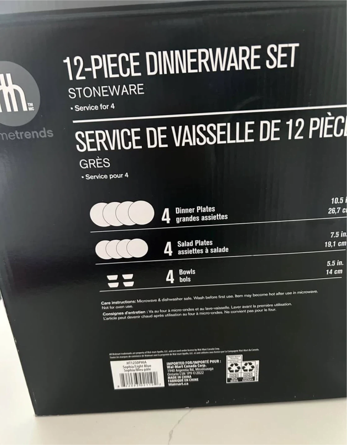 Homtrends 12-Piece Dinnerware Set - Grey Stoneware - photo 4
