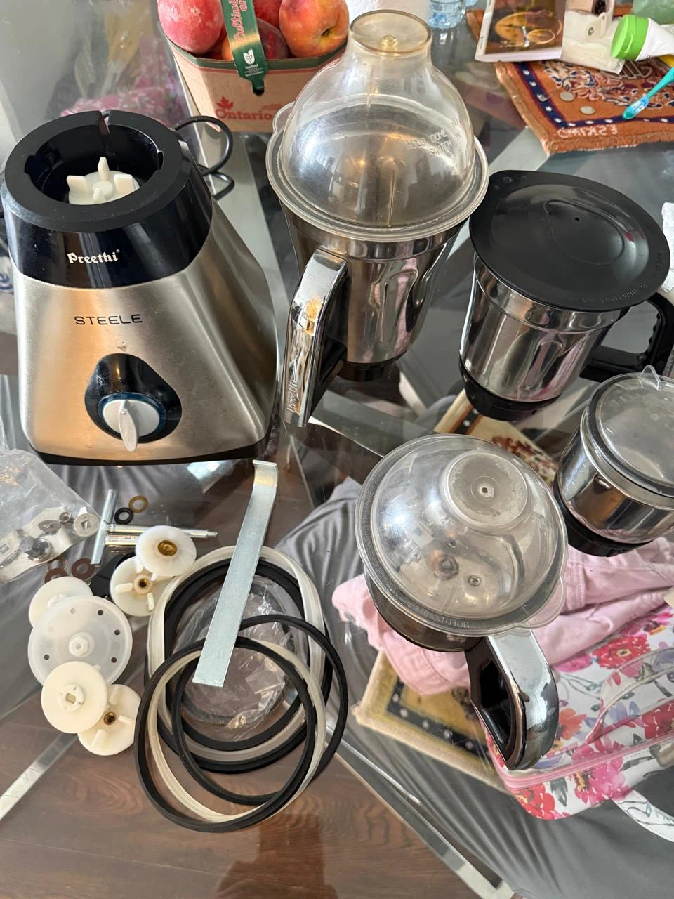 Preethi Steele Mixer Grinder with  3 Jars and Accessories - photo 2
