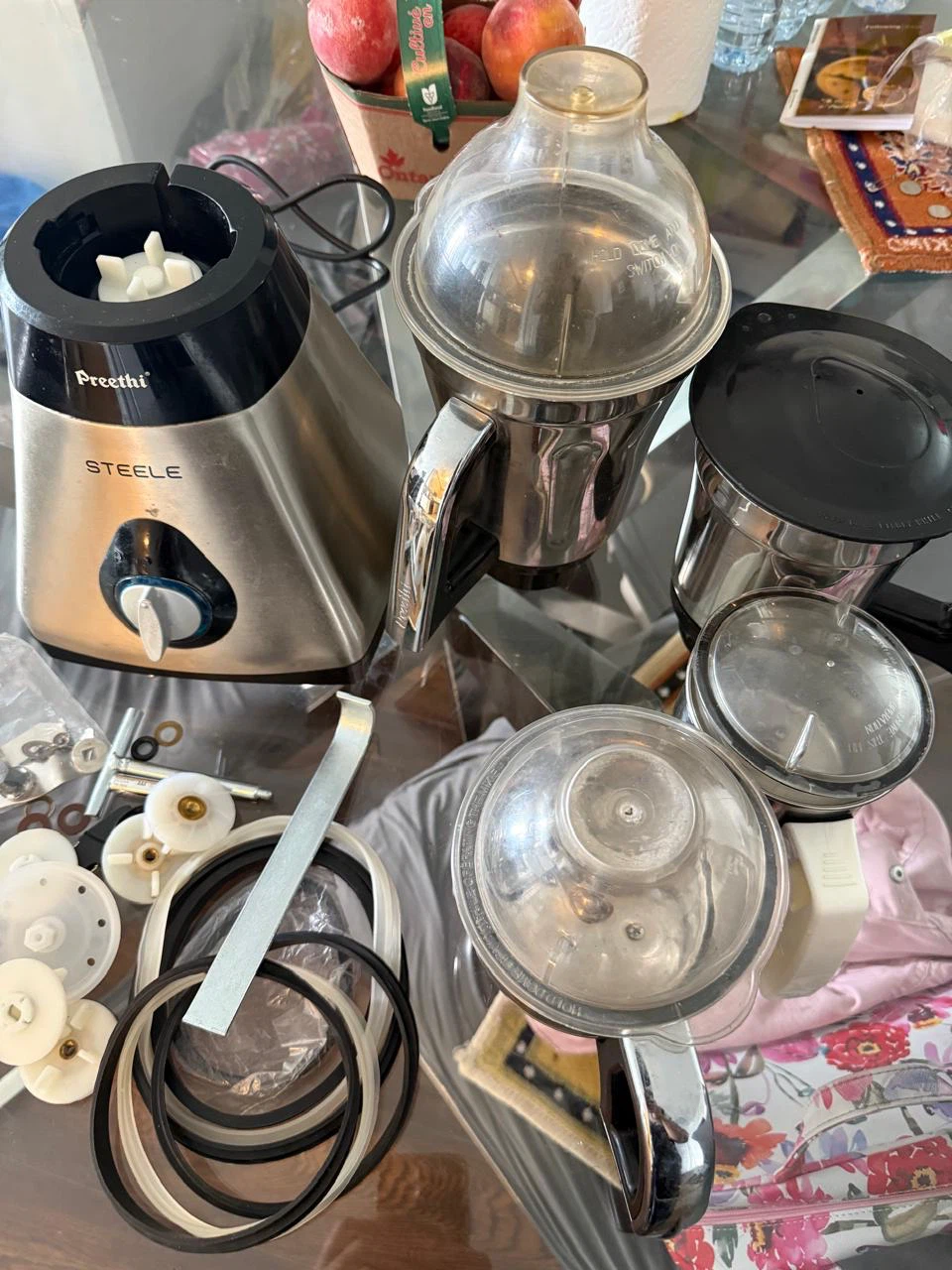 Preethi Steele Mixer Grinder with  3 Jars and Accessories - photo 3
