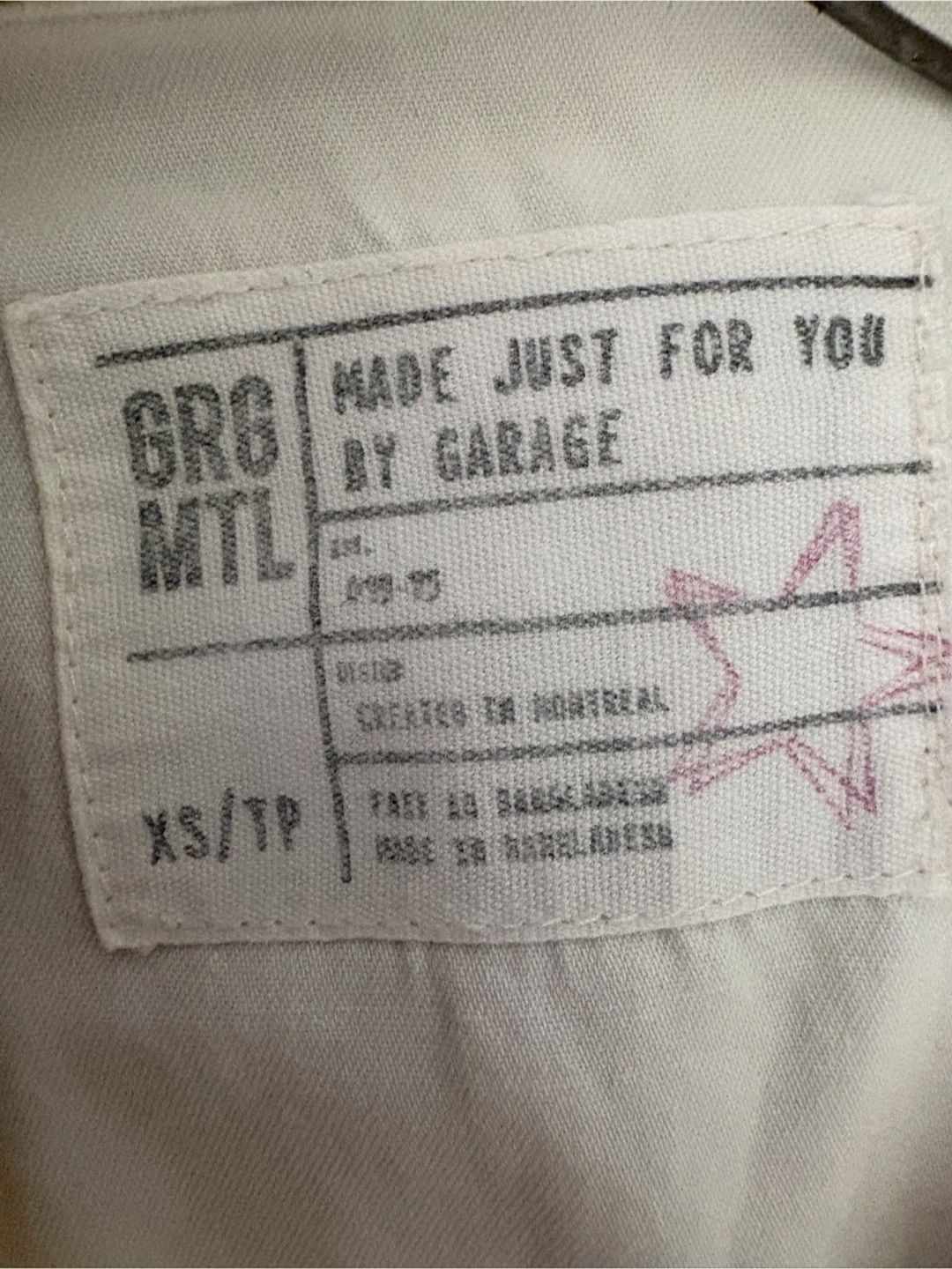 Garage White Denim Shirt - Size XS - photo 4