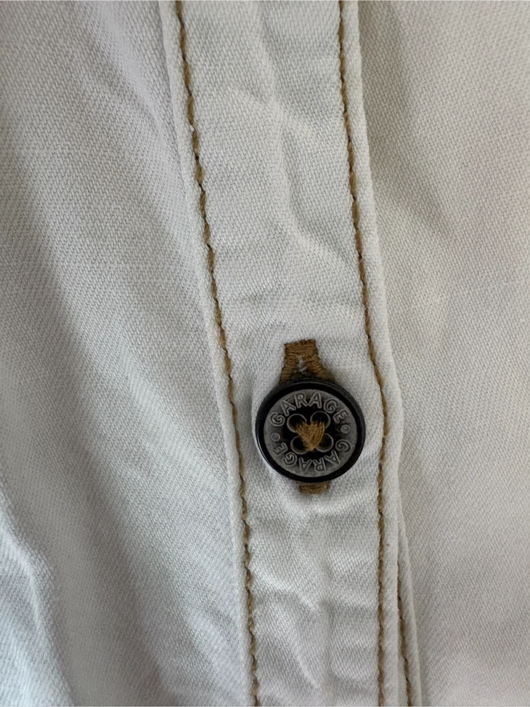 Garage White Denim Shirt - Size XS - photo 5