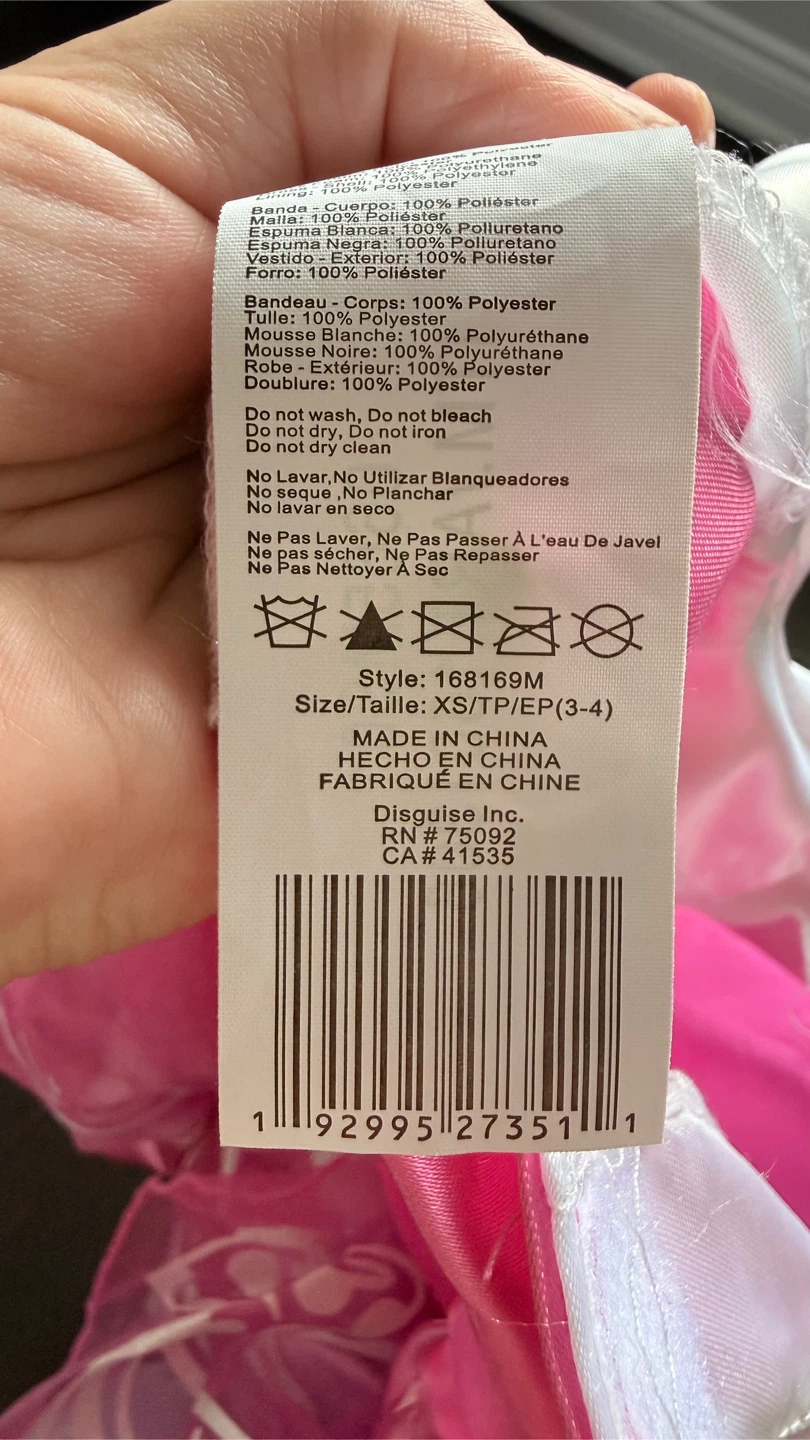 Disney Minnie Mouse Pink Polka Dot Costume Dress XS/TP (3-4) - photo 2