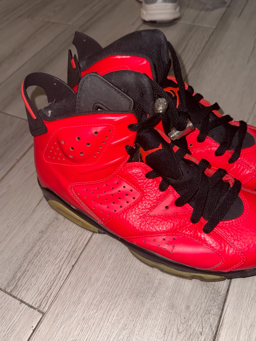 Air Jordan 6 Red Black Sneakers - photo 2