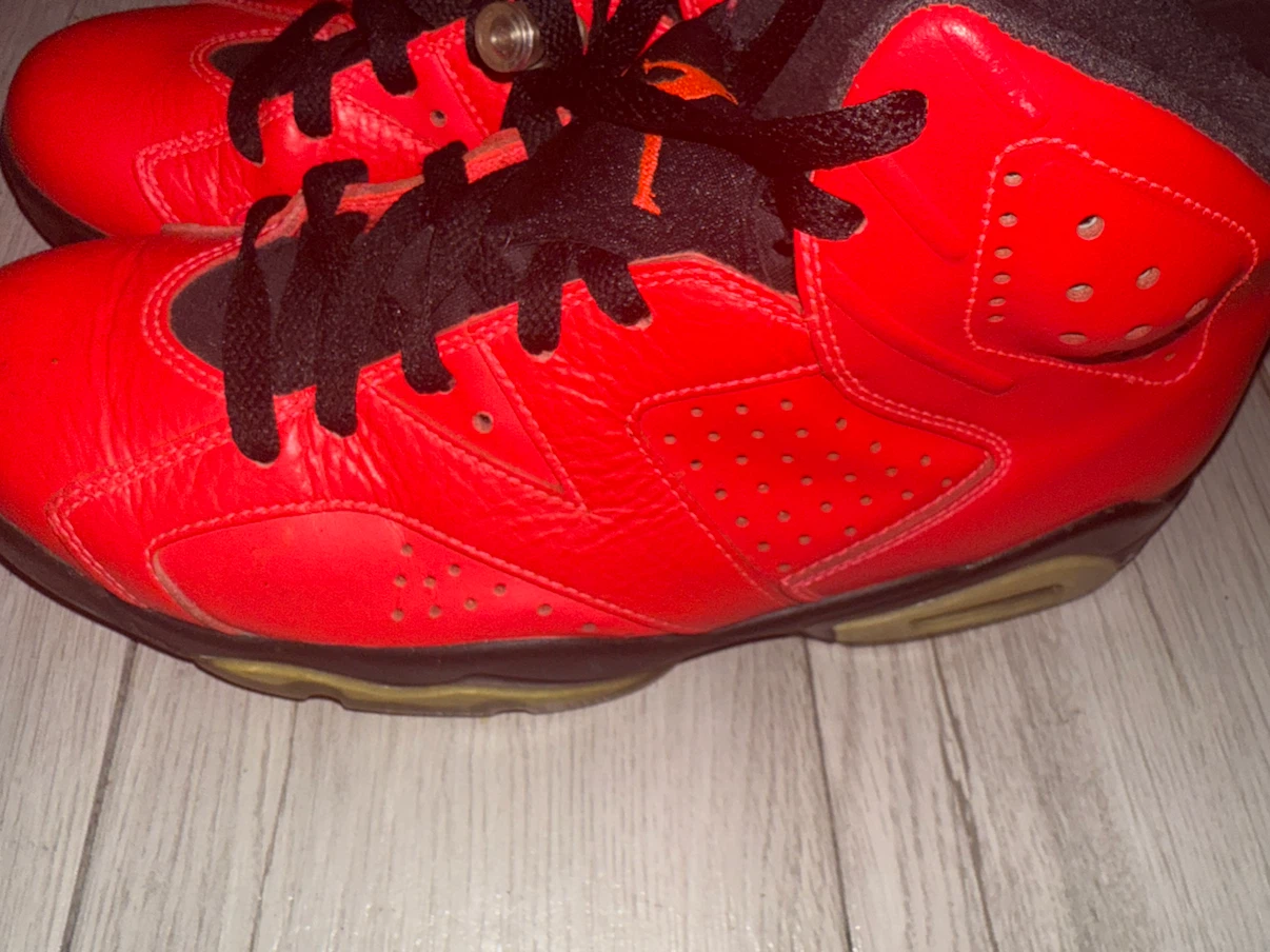 Air Jordan 6 Red Black Sneakers - photo 3