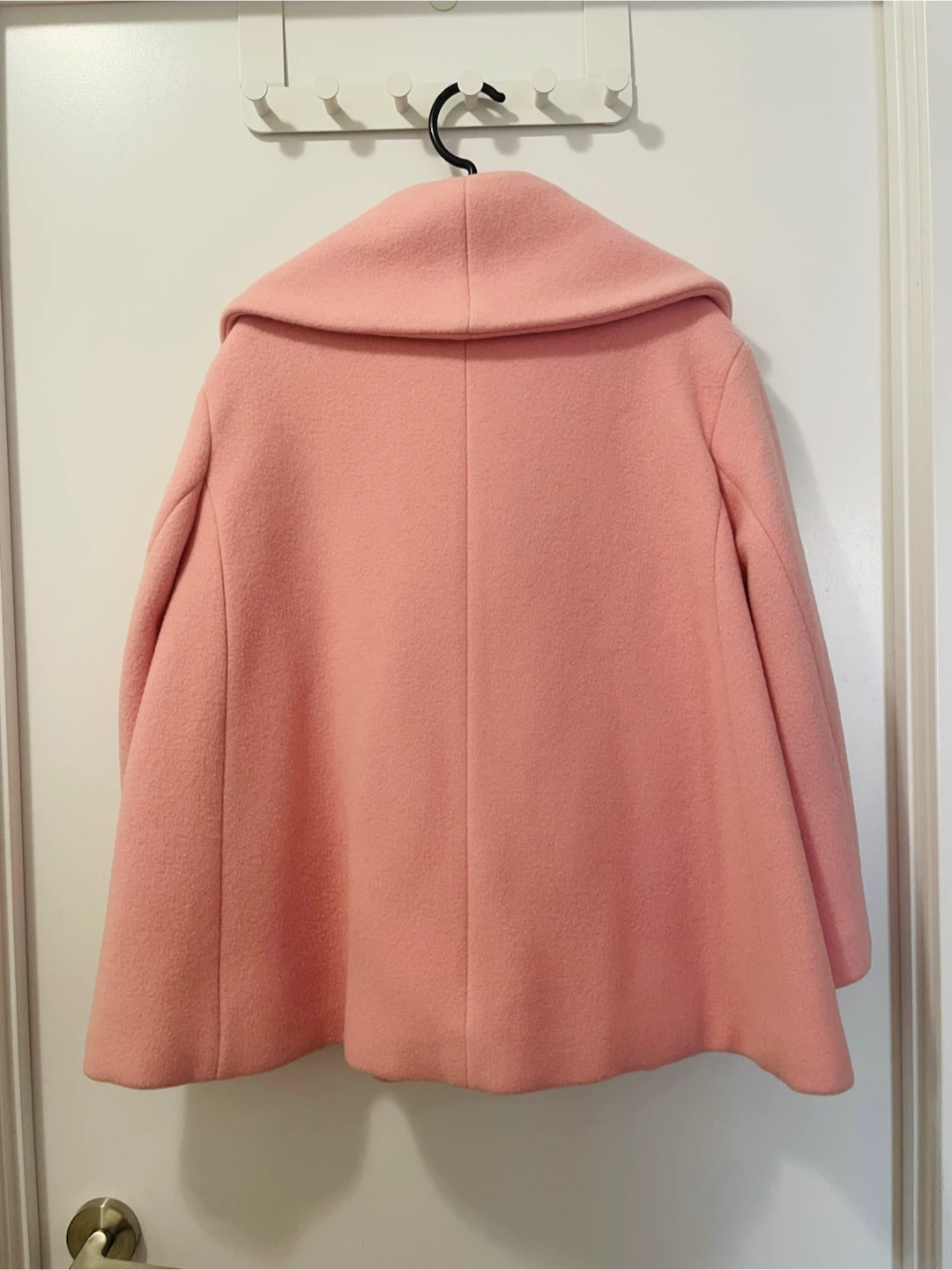 Pink Double-Breasted Wool Blend Coat - photo 2
