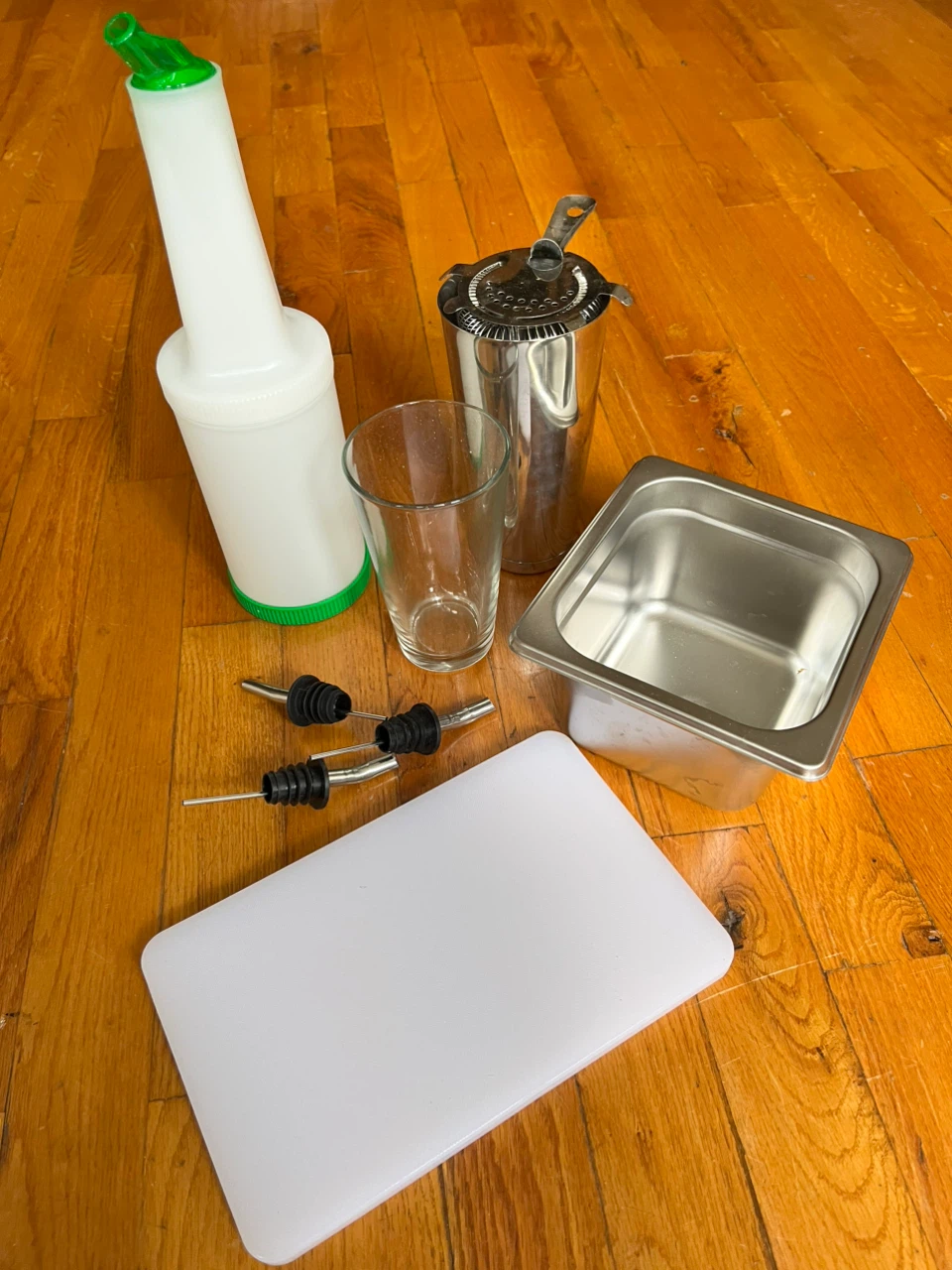 Bar Tool Set with Pourers and Shaker