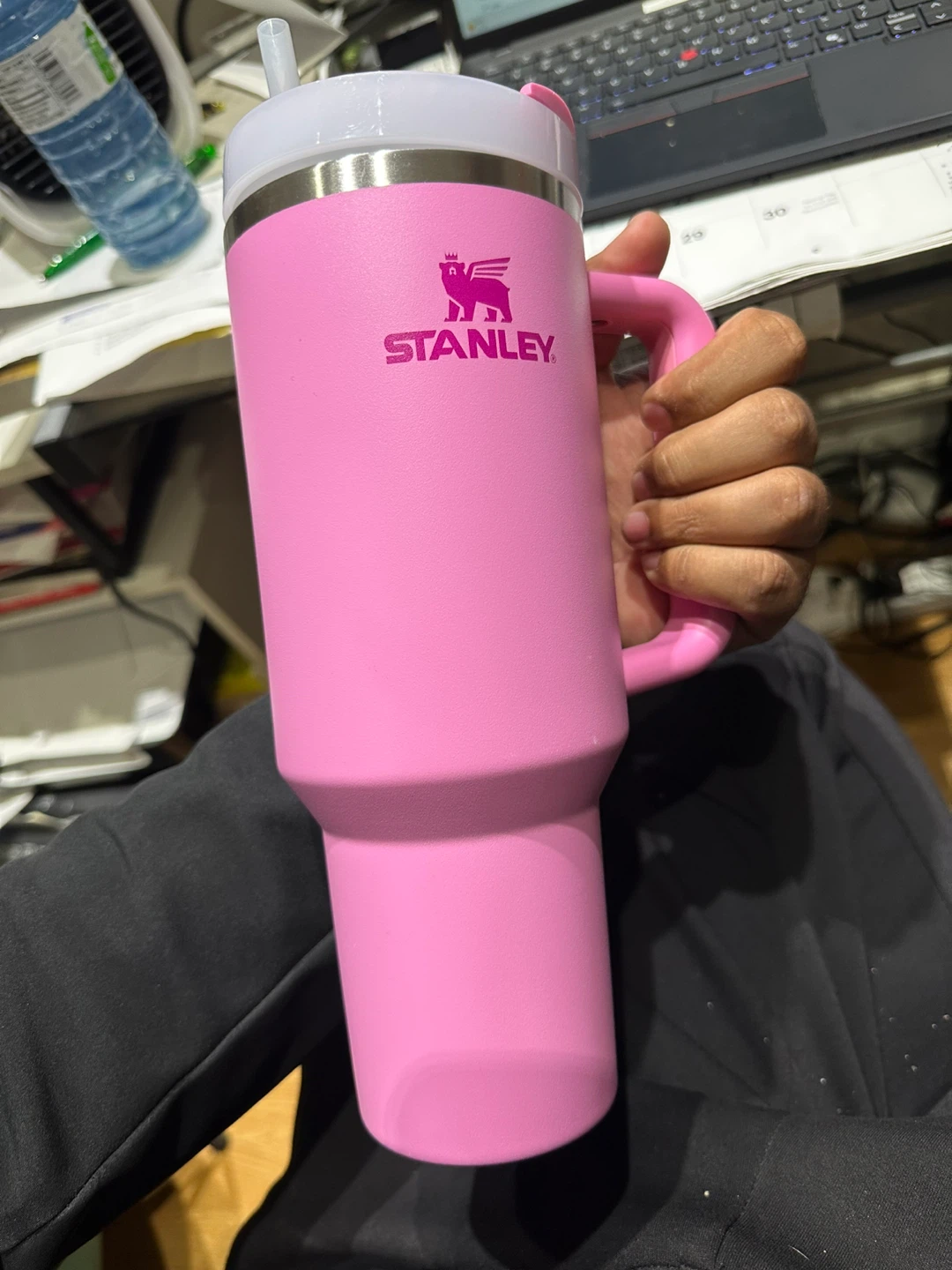 Pink Stanley Tumbler with Straw