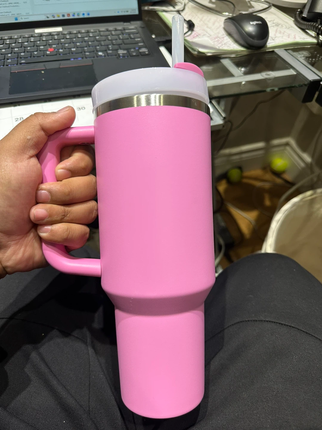 Pink Stanley Tumbler with Straw - photo 2