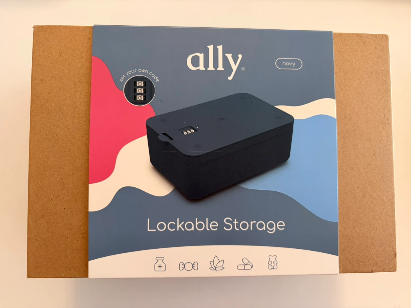 Ally Lockable Storage Box - Navy