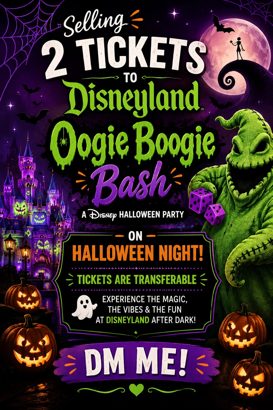 SELLING TWO TICKETS TO OOGIE BOOGIE BASH