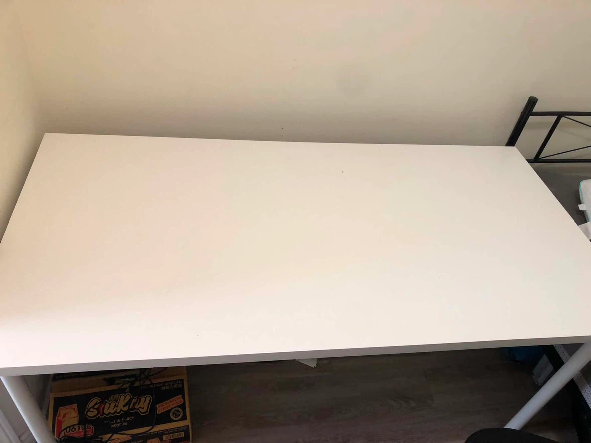 White Desk with Metal Legs - photo 5