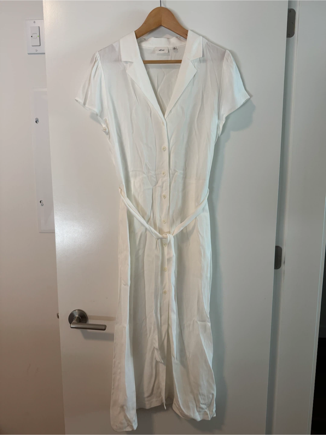 Aritzia Wilfred White Shirt Dress Size M