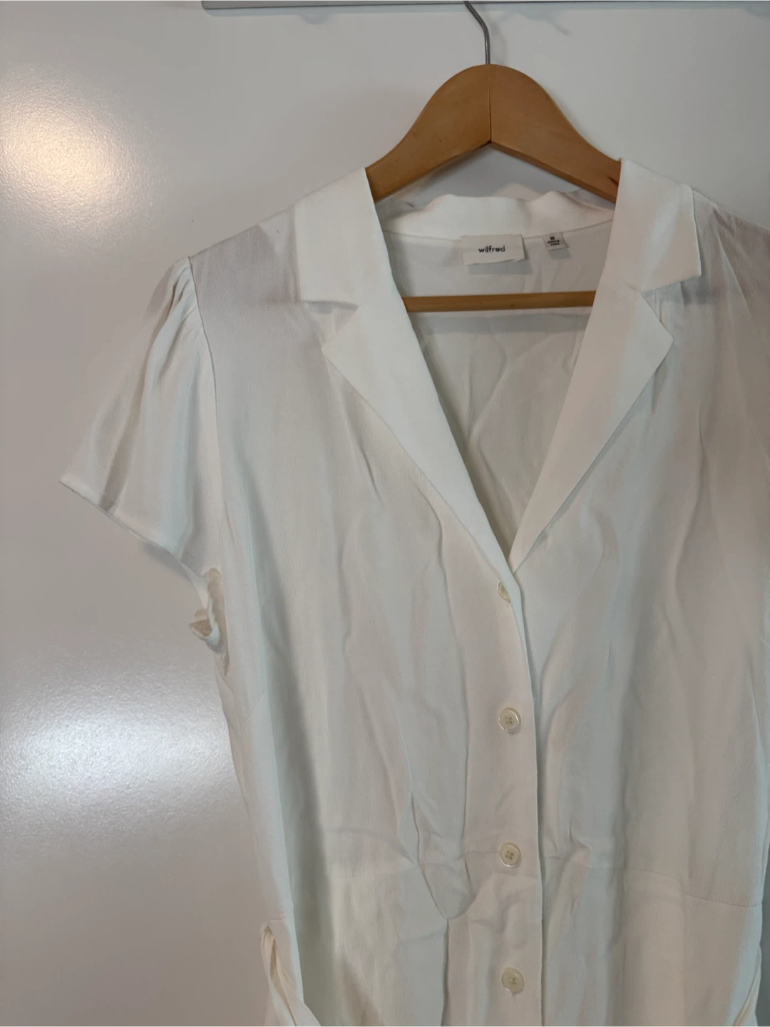 Aritzia Wilfred White Shirt Dress Size M - photo 2