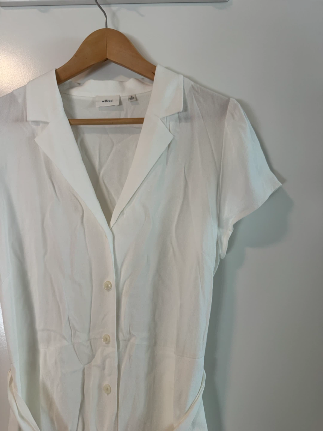 Aritzia Wilfred White Shirt Dress Size M - photo 3
