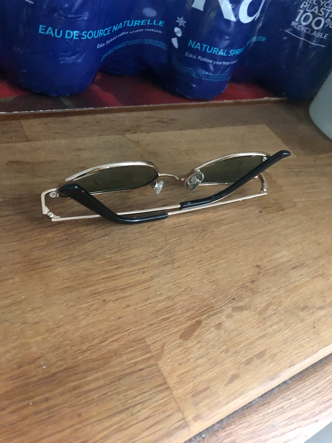 Gold frame round sunglasses - photo 3