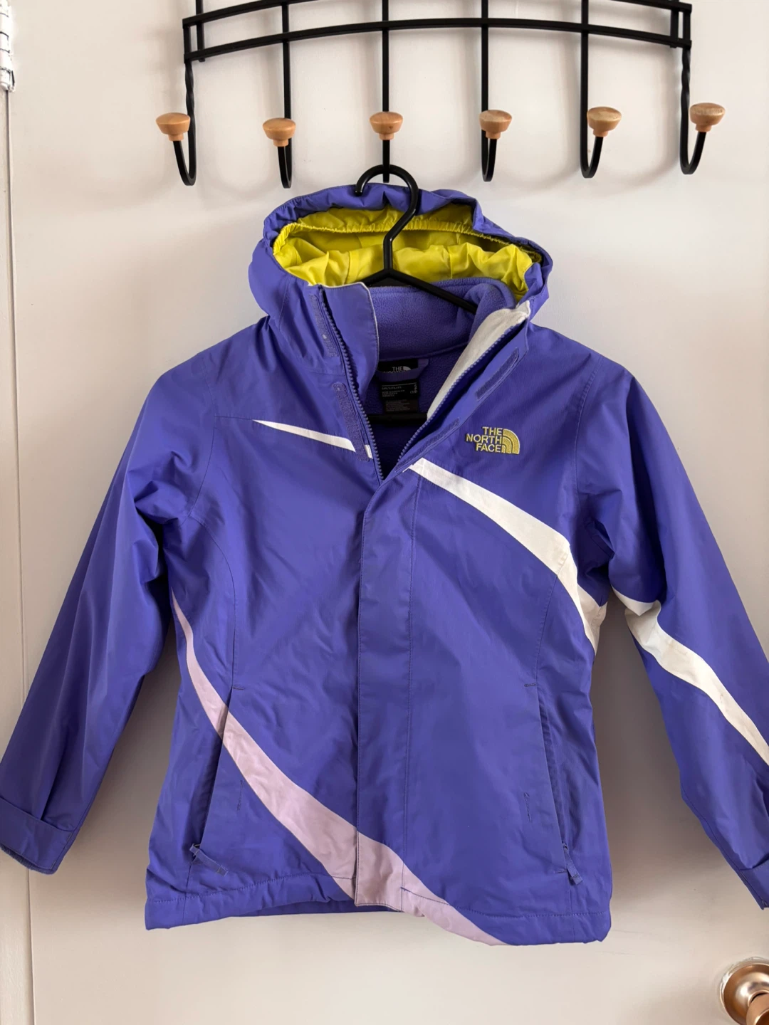 The North Face Purple Hooded Jacket Size 7/8 for girls