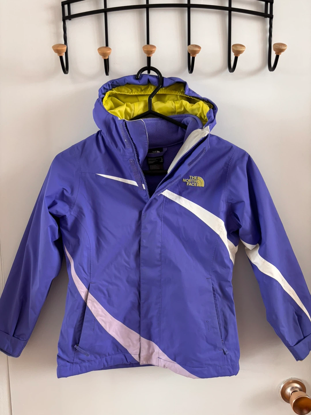 The North Face Purple Hooded Jacket Size 7/8 for girls - photo 2