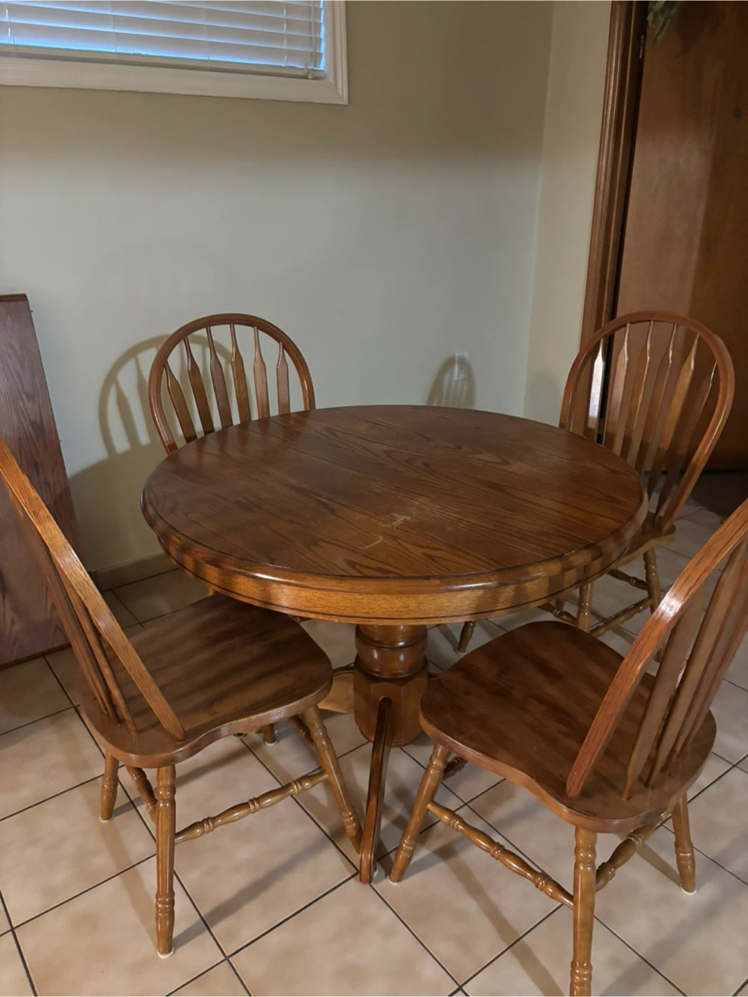 Wooden Dining Table and Chairs Set - photo 2