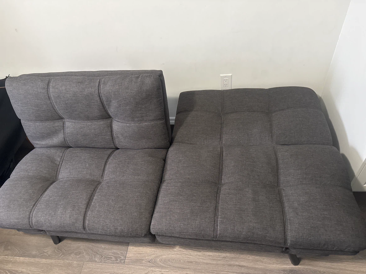 Dark Grey Futon Sofa Bed - photo 3