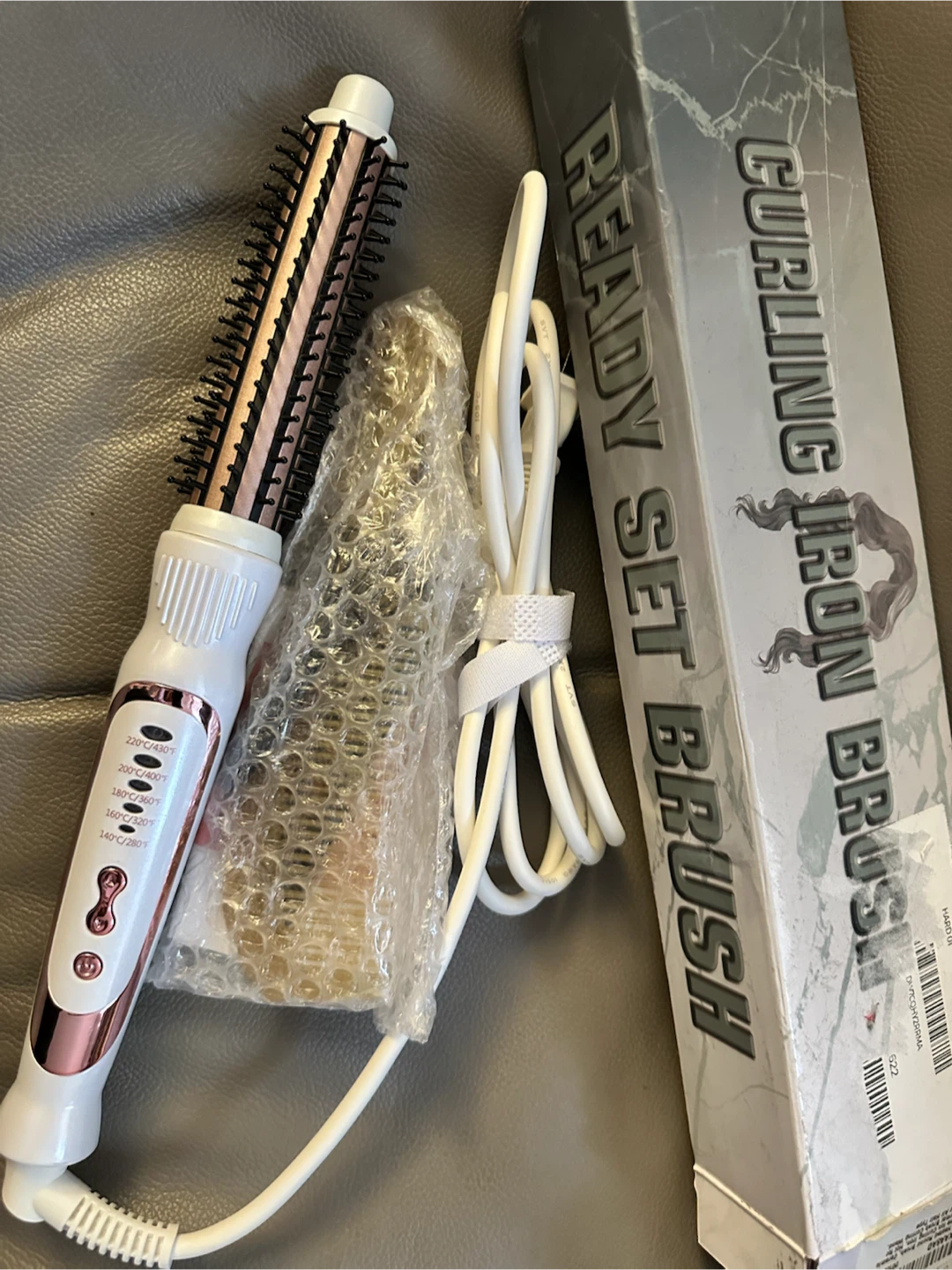 Ready Set Brush Curling Iron Brush - White