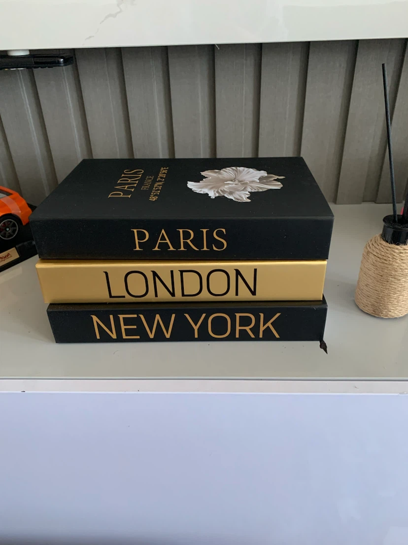Decorative Book Set - Paris, London, New York