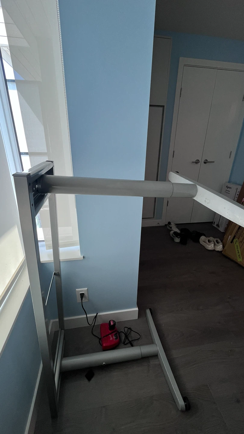 Black Table with Metal Base