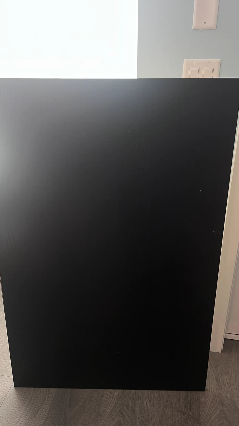 Black Table with Metal Base - photo 2