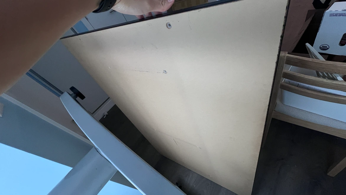 Black Table with Metal Base - photo 5