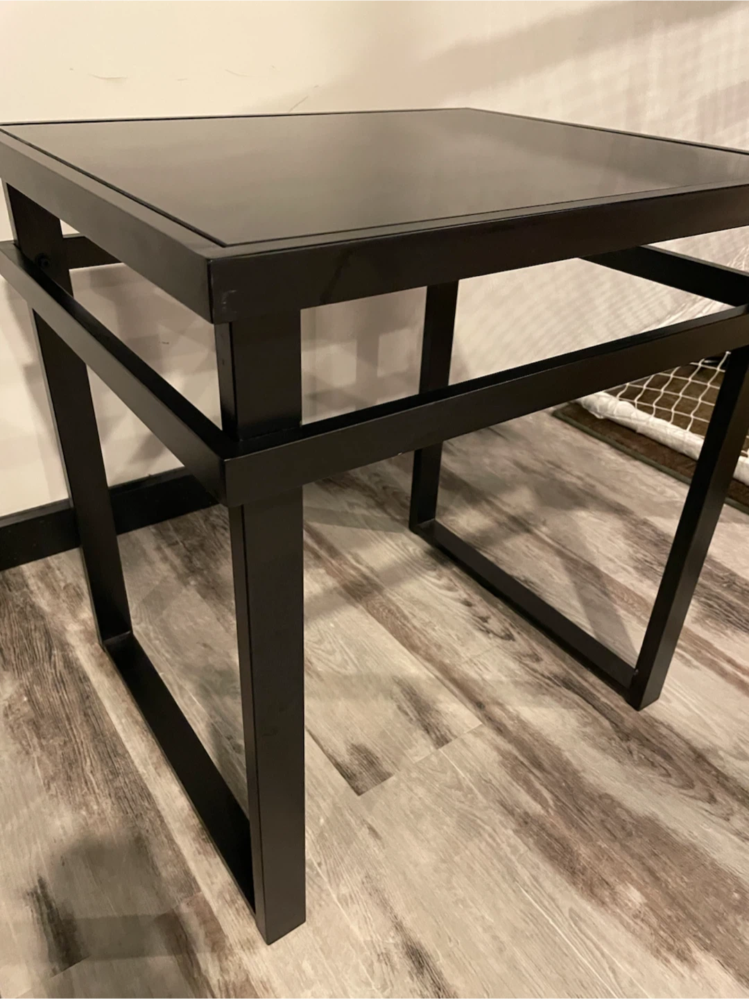 Modern Black End Table - Metal and Glass - PU NW - photo 2