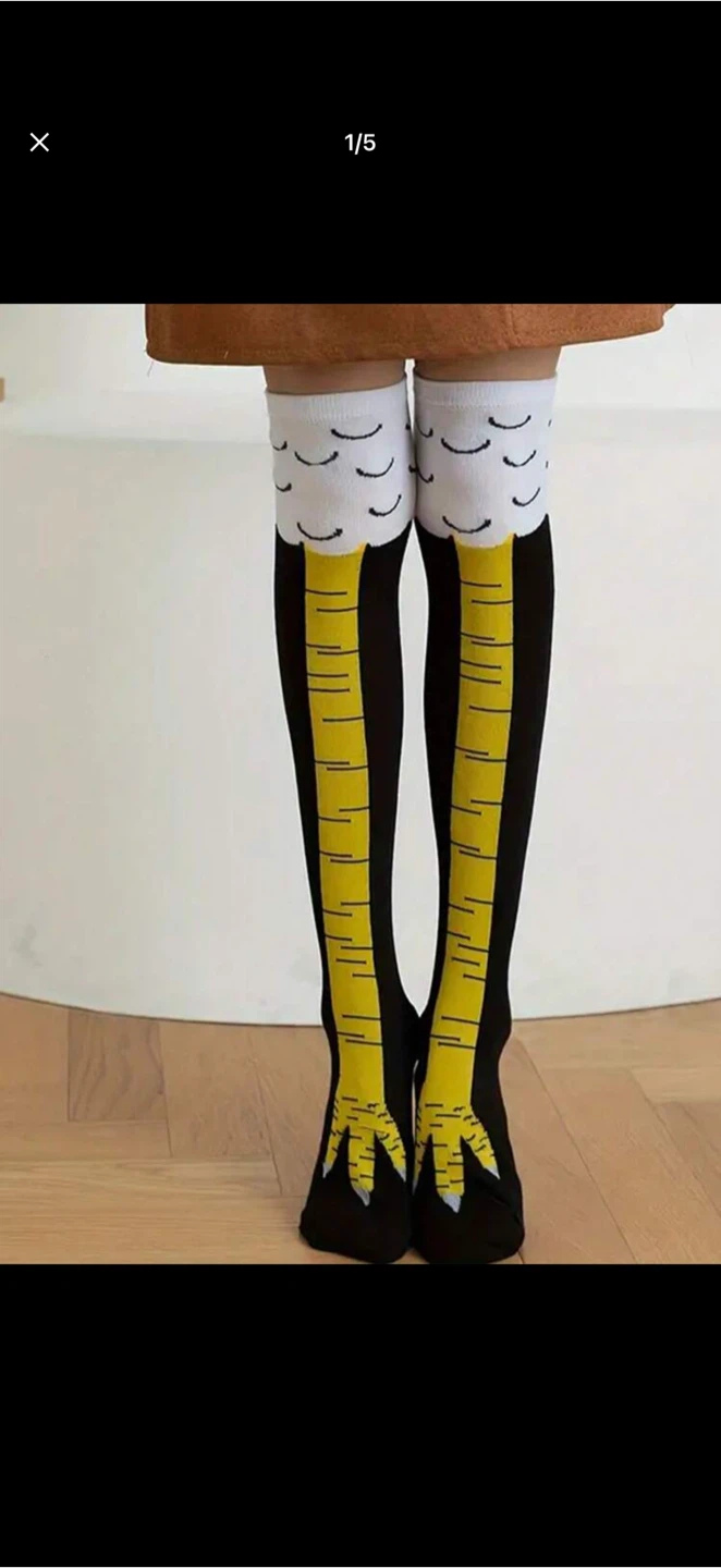 Funny Knee High Chicken Leg Socks