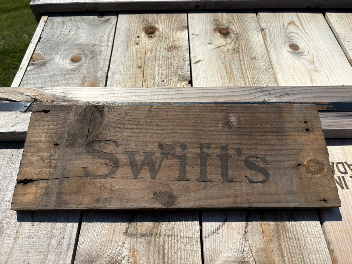 Swift's Canadian Co. Limited Vintage Wooden Crate Sign - photo 3