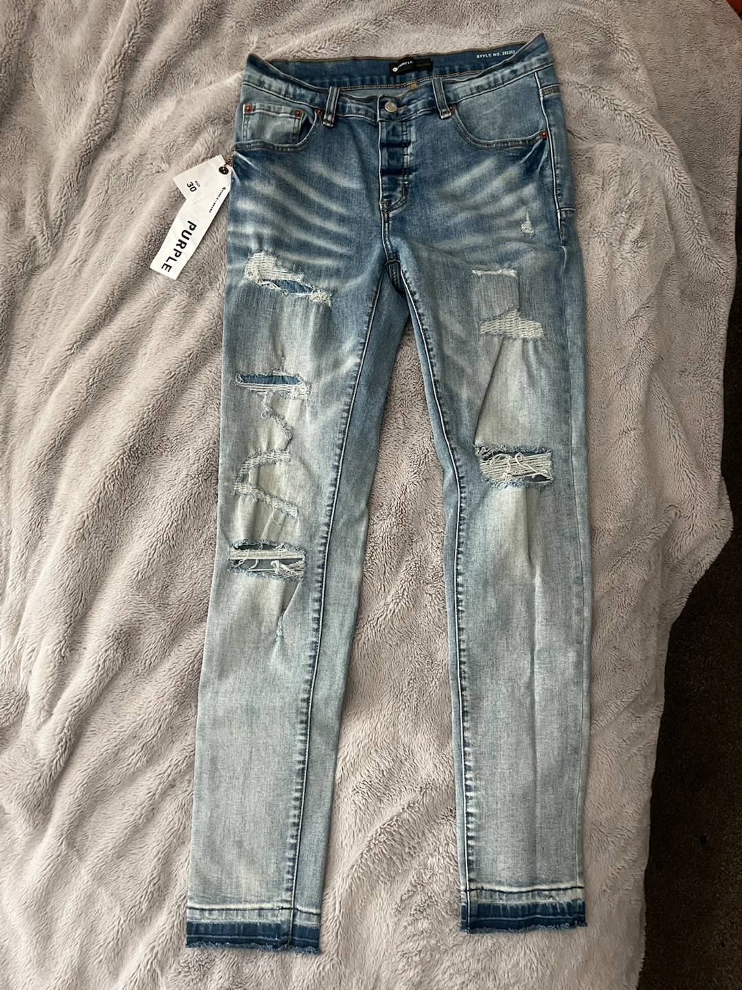 Purple jeans