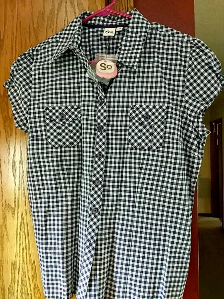 Jr. Plaid Button-Up Shirt XL