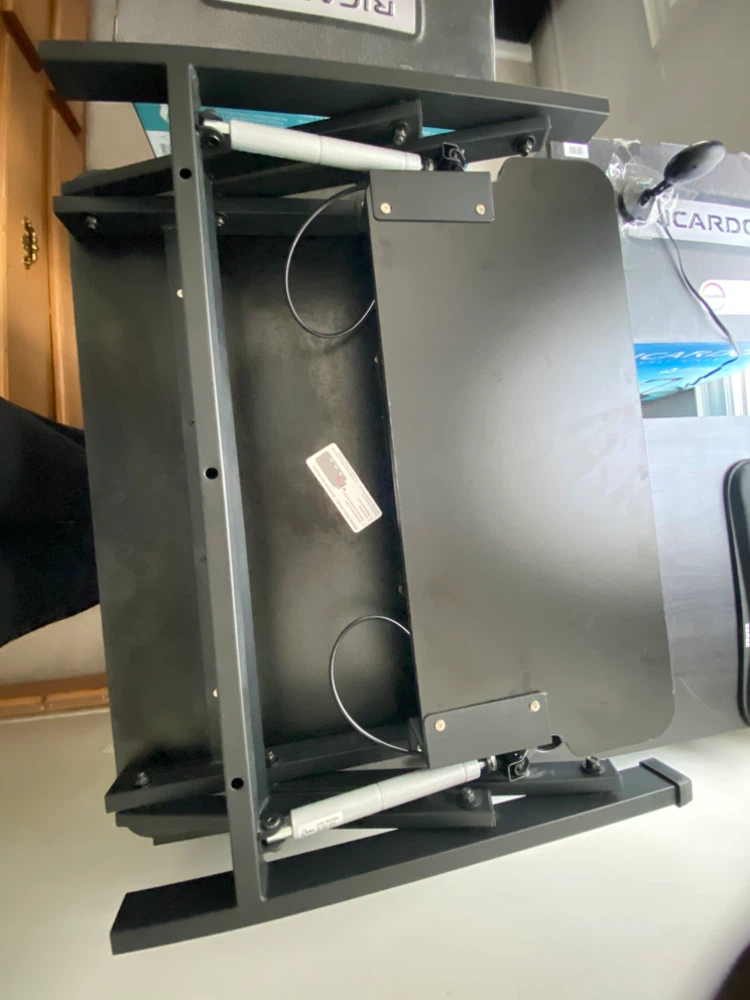 Black Adjustable Standing Desk Converter - photo 3