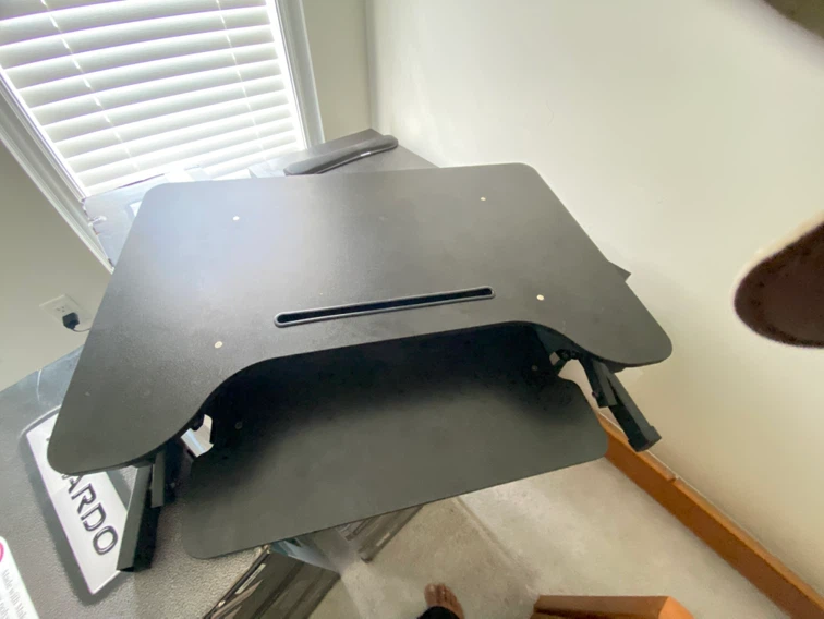 Black Adjustable Standing Desk Converter - photo 4