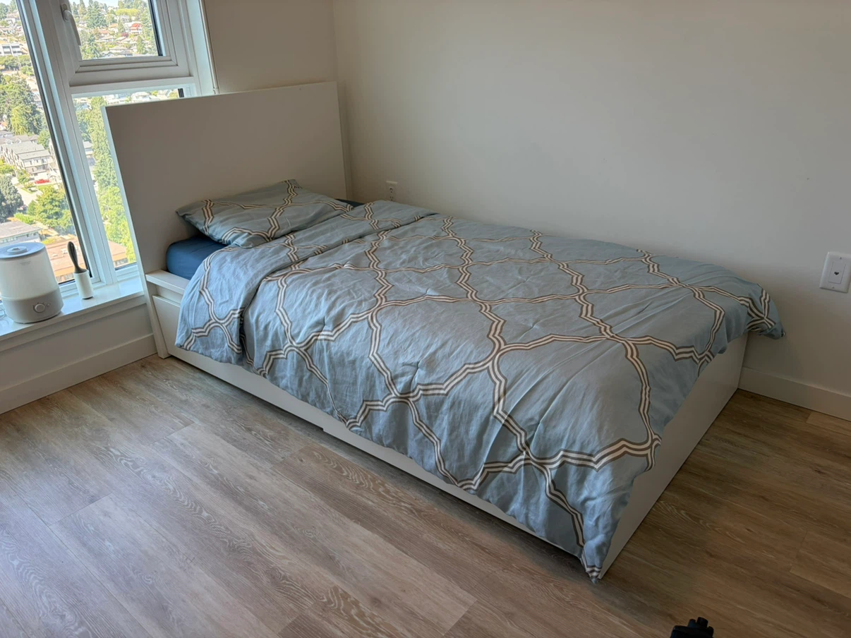IKEA MALM single bed frame with storage + mattress - photo 2