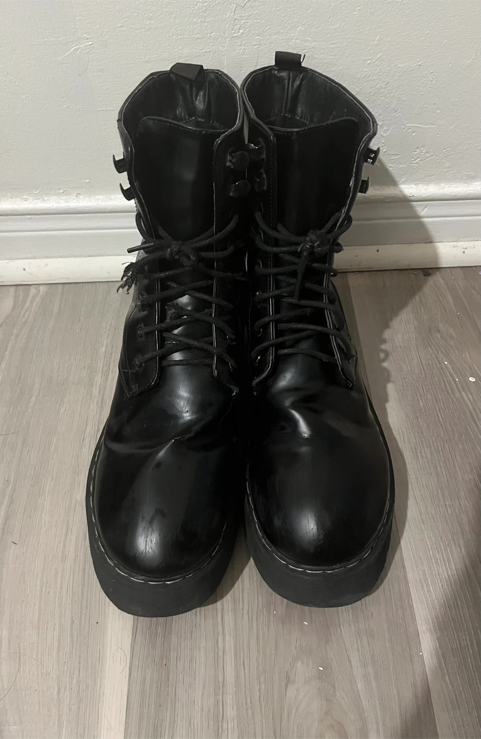 Platform Lace-Up Combat Boots
