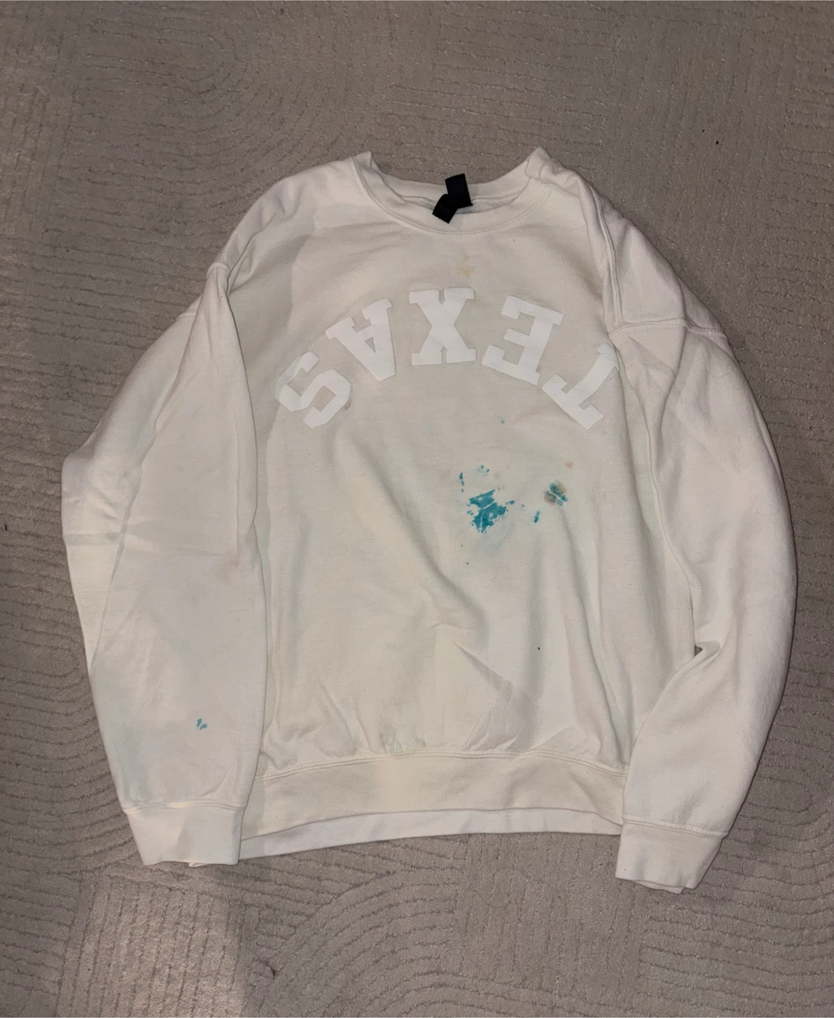 White "Texas" Crewneck Sweatshirt