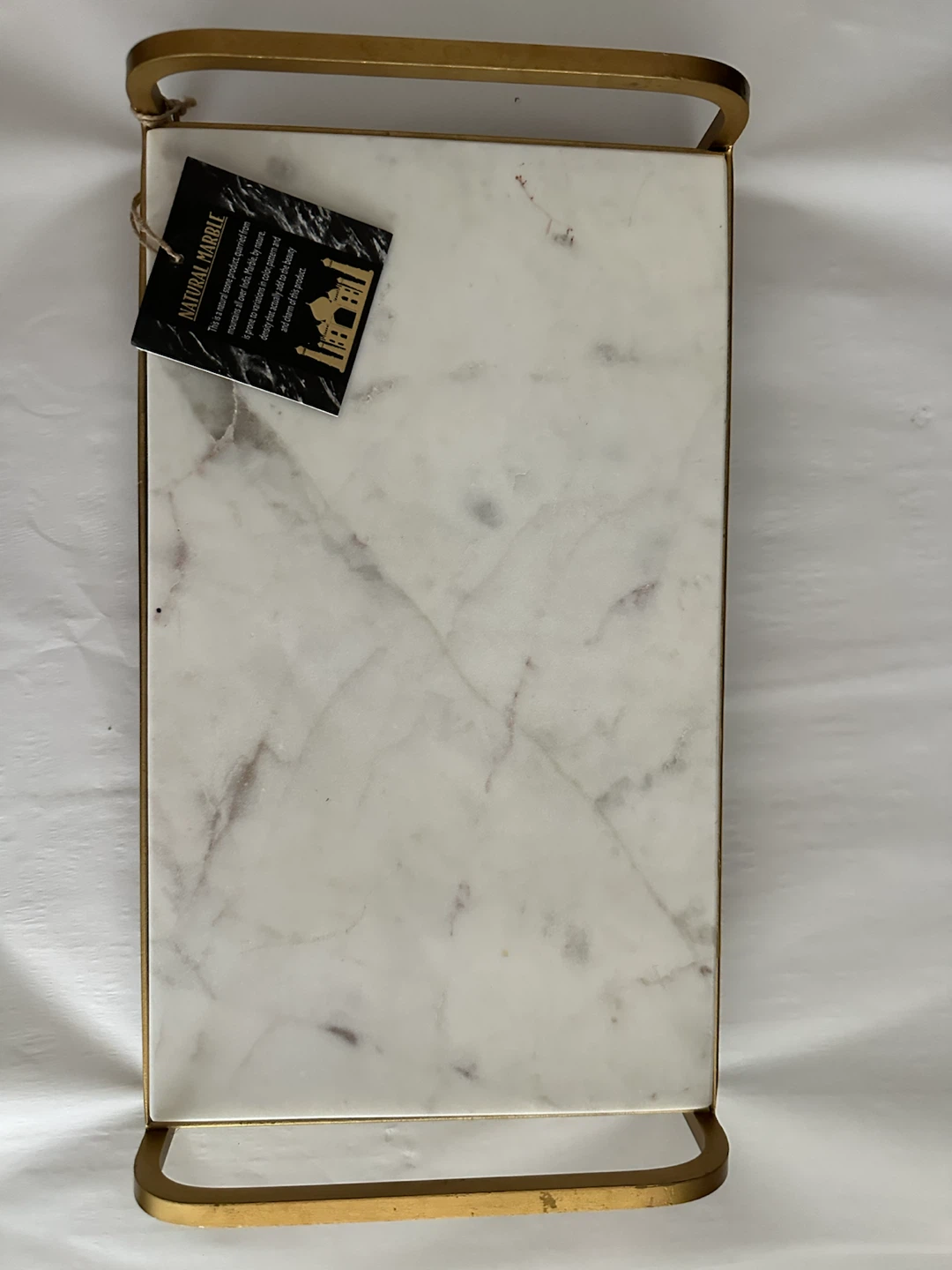 Marble and Gold Serving Tray