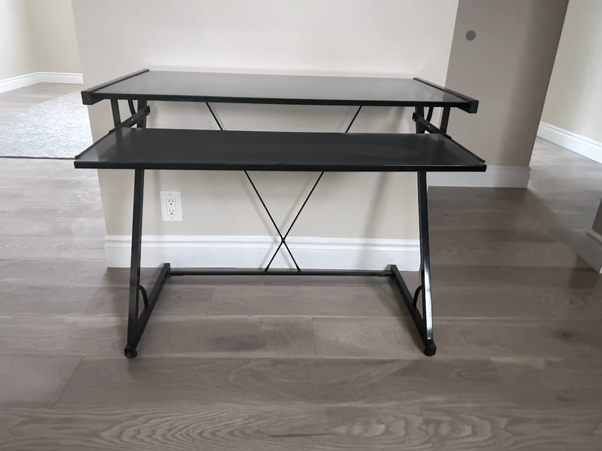 BLACK METAL COMPUTER TABLE - photo 4