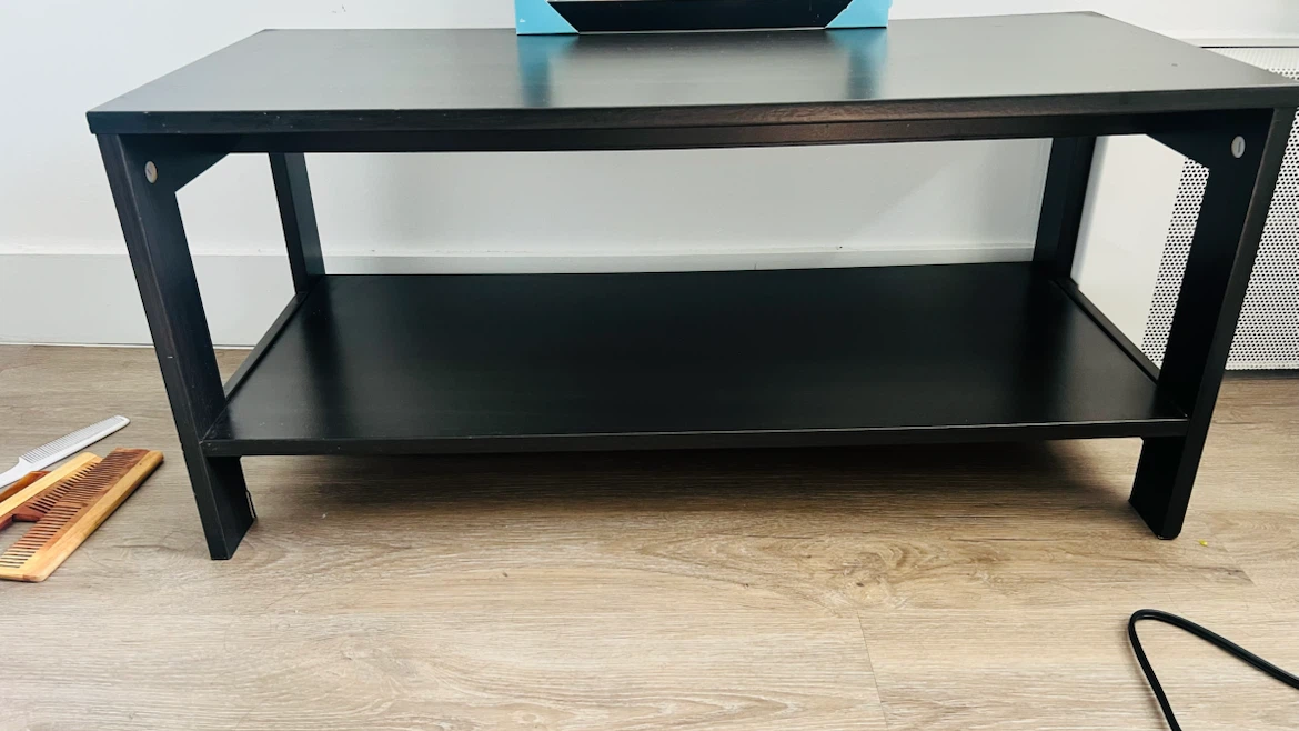 Dark Brown Coffee Table with Shelf - photo 2