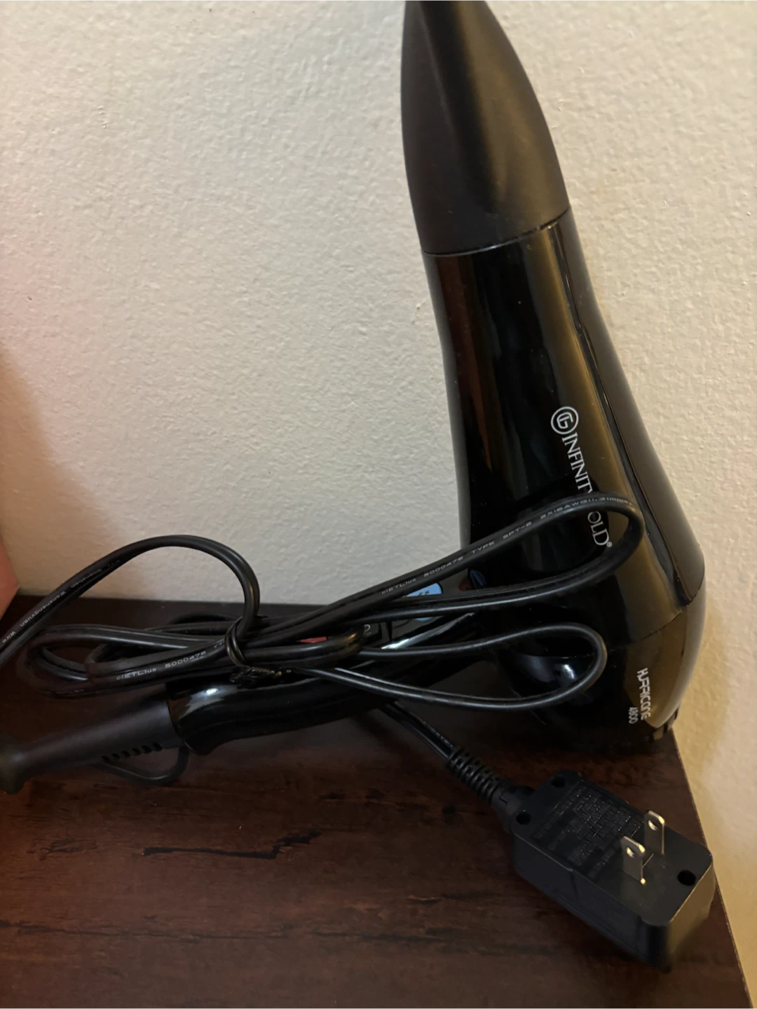 NEW-InfinityFold Black Hair Dryer