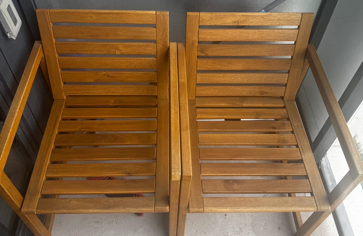 Pair of IKEA NÄMMARÖ Outdoor Armchairs