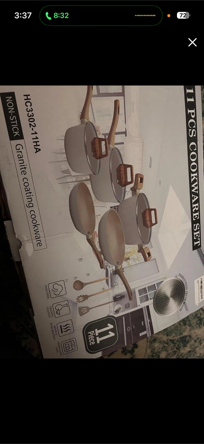 11 Piece Non-Stick Granite Cookware Set