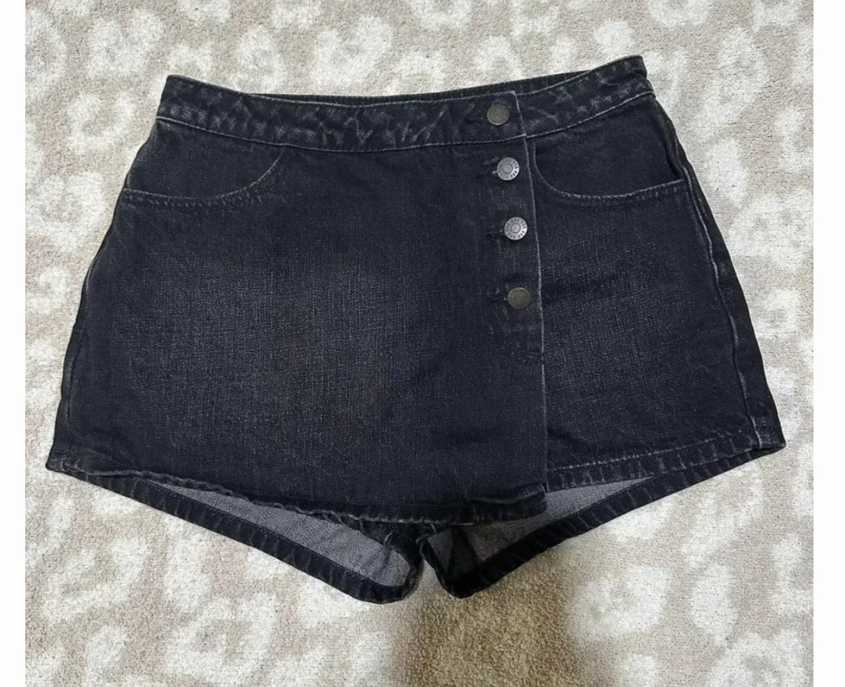BDG Skye Denim High-Waist Button Front Skort - photo 4