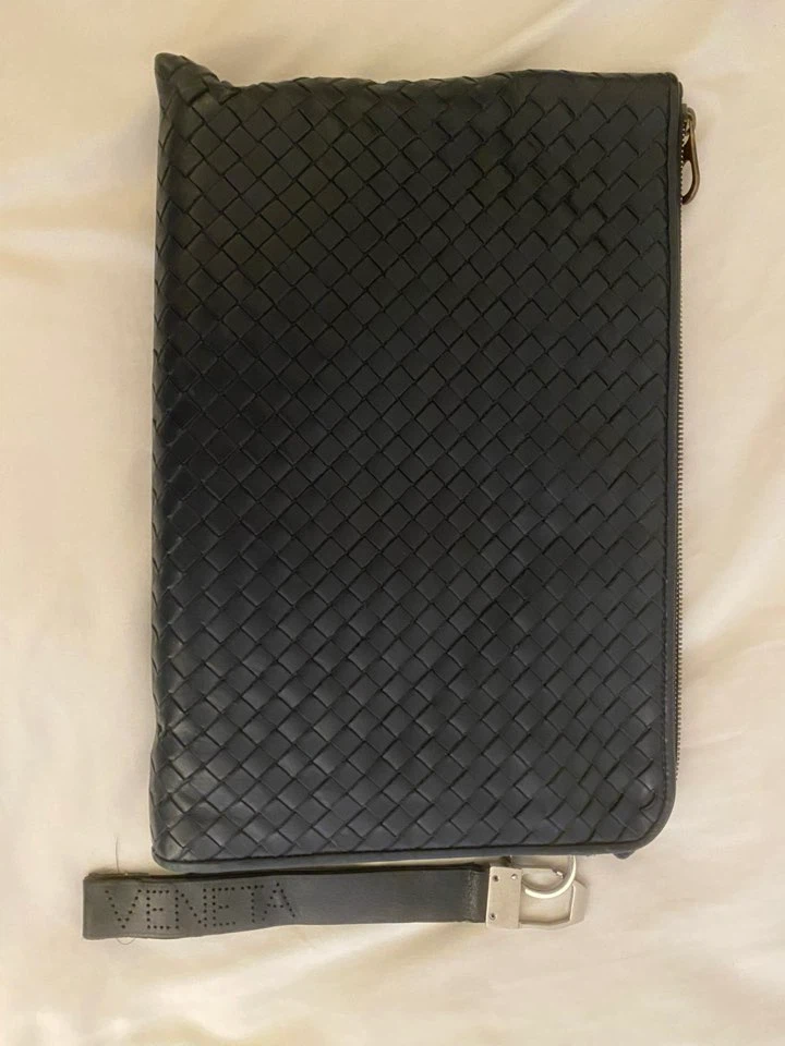 Bottega Veneta Woven Leather Pouch Clutch