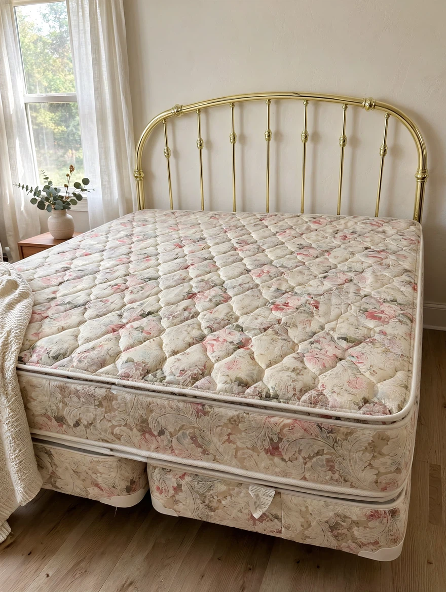 Vintage Brass KING Bed Set with Mattress & Box Spring - photo 5